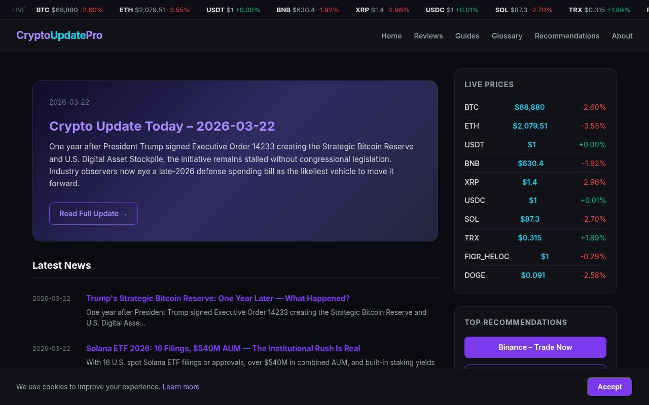 KryptoUpdatePro – Live-Projekt von Opitz Solution